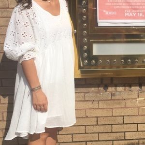 White dress size large! perfect for summer bridal shower or rehearsal